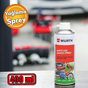 Würth Yağlayıcı Yağlama Paslanma Koruyucu Multi Çok Amaçlı Sprey 400 Ml Gıcırtı Pas Giderici