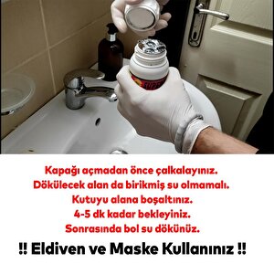 Lavabo Açıcı Banyo Wc Kanal Tahliye Borusu Pis Su Gideri Tıkanık Sıvı Açıcı 2000 Gr