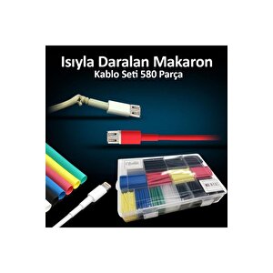Isıyla Daralan Makaron Kablo Seti 580 Parça Kablo Tamir Kiti