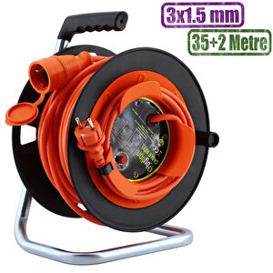 Makaralı Seyyar Kablo Uzatma Kablosu 3x1.5 Mm Ttr Kablo 35+2 Metre