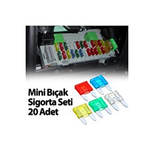 Mini Bıçak Sigorta 10 15 20 25 30 Amper 20 Adet