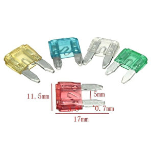 Mini Bıçak Sigorta 10 15 20 25 30 Amper 20 Adet