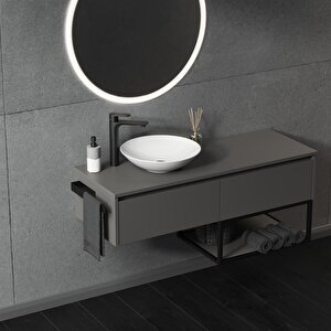 Aqua Bagno Minizia Tezgah Üstü Çanak Lavabo,batarya Deliksiz,40 Cm Beyaz