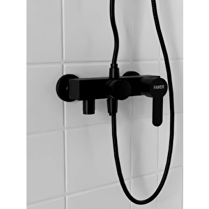 Siyah Robot Duş Seti & Siyah Banyo Ve Lavabo Bataryası