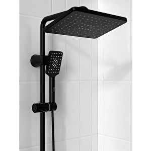 Siyah Robot Duş Seti & Siyah Banyo Ve Lavabo Bataryası