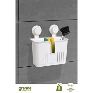 Grande Mutfak Ve Banyo Organizeri - 2 Fonksiyonlu - İster Yapıştır, Ister Vidala