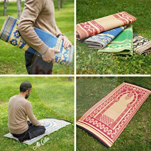 Plastik Hasır Halı Kilim Piknik Cami Park Seccade Namazla Bahçe Balkon Kamp Outdoor 60 X 120 Cm