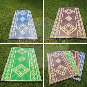 Plastik Hasır Halı Kilim Piknik Cami Park Plaj Bahçe Balkon Teras Kamp Outdoor Karavan Mat 90x180 Cm