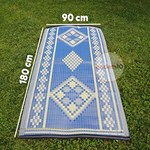 Plastik Hasır Halı Kilim Piknik Cami Park Plaj Bahçe Balkon Teras Kamp Outdoor Karavan Mat 90x180 Cm
