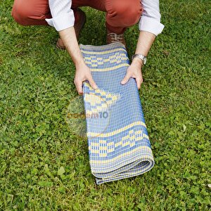 Plastik Hasır Halı Kilim Piknik Cami Park Plaj Bahçe Balkon Teras Kamp Outdoor Karavan Mat 90x180 Cm
