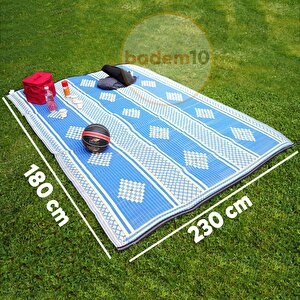 Plastik Hasır Halı Kilim Piknik Cami Park Plaj Bahçe Balkon Teras Kamp Outdoor Karavan 180 X 230 Cm