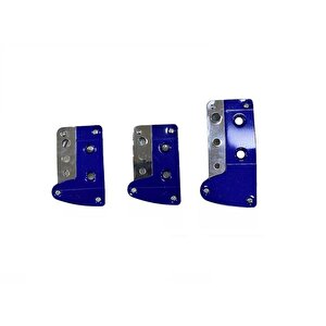 Krom Pedal Seti PMX-512 Mavi Nikelajlı Tüm Araçlarla Uyumlu