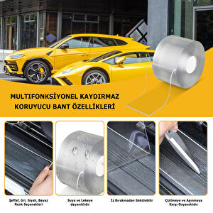 Kapı Çizik Ve Koruma Bandı Çizik Önleyici Bant Kapı Koruma Beyaz 10 Metre X 5 Cm