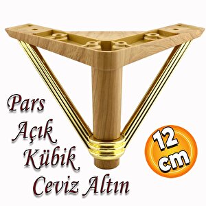 Pars Lüks Mobilya Oturma Grubu Kanepe Sehpa Tv Ünitesi Koltuk Ayağı Baza Ayakları Açık Ceviz 12 Cm