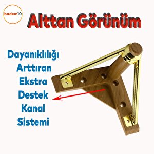 Pars Lüks Mobilya Oturma Grubu Kanepe Sehpa Tv Ünitesi Koltuk Ayağı Baza Ayakları Açık Ceviz 12 Cm