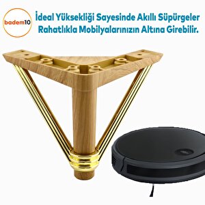 Pars Lüks Mobilya Oturma Grubu Kanepe Sehpa Tv Ünitesi Koltuk Ayağı Baza Ayakları Açık Ceviz 12 Cm