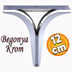 Begonya Lüks Mobilya Kanepe Sehpa Tv Ünitesi Çekyat Yükseltici Koltuk Ayağı Baza Ayak Krom 12 Cm