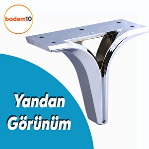 Begonya Lüks Mobilya Kanepe Sehpa Tv Ünitesi Çekyat Yükseltici Koltuk Ayağı Baza Ayak Krom 12 Cm