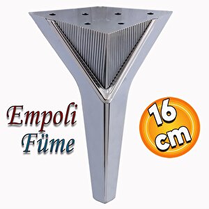 Empoli Lüks Mobilya Oturma Yükseltici Kanepe Sehpa Tv Ünite Koltuk Ayağı Baza Ayakları Füme 16 Cm