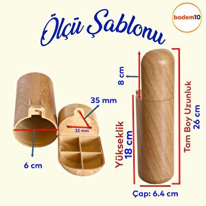 Kapsül Bohem Mobilya Kanepe Tv Ünitesi Koltuk Ayağı Baza Ayakları Ahşap Ceviz Desenli 18 Cm