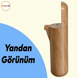 Kapsül Bohem Mobilya Kanepe Tv Ünitesi Koltuk Ayağı Baza Ayakları Ahşap Ceviz Desenli 18 Cm