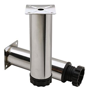 Ayarlanabilir Mobilya Kanepe Baza Koltuk Metal Destek Yükseltici Ayağı 12 Cm Krom Ayakları (4 Adet)