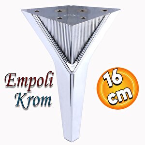 Empoli Lüks Mobilya Oturma Yükseltici Kanepe Sehpa Tv Ünite Koltuk Ayağı Baza Ayakları Krom 16 Cm