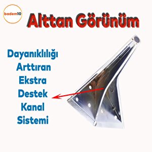 Empoli Lüks Mobilya Oturma Yükseltici Kanepe Sehpa Tv Ünite Koltuk Ayağı Baza Ayakları Krom 16 Cm