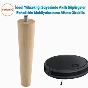Ahşap Mobilya Koltuk Kanepe Tv Ünitesi Sehpa Ayağı Ayakları M8 Civatalı 15 Cm + Bağlantı Aparatlı