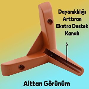 Piko Lüks Mobilya Kanepe Sehpa Tv Ünitesi Koltuk Ayağı 12 Cm Kahverengi Baza Ayak
