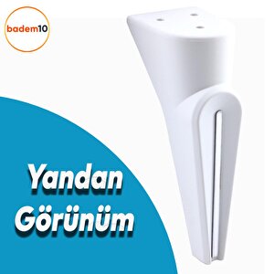 Nota Mobilya Kanepe Sehpa Tv Ünitesi Koltuk Ayağı Baza Ayakları Yükseltici Beyaz Gümüş Krom 19 Cm