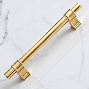Hisar 128 Mm Gold Metal Kulp Mobilya Çekmece Mutfak Dolabı Dolap Altın Kulpları Kulbu Kulpu 12.8 Cm