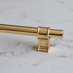 Hisar 128 Mm Gold Metal Kulp Mobilya Çekmece Mutfak Dolabı Dolap Altın Kulpları Kulbu Kulpu 12.8 Cm