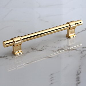 Hisar 128 Mm Gold Metal Kulp Mobilya Çekmece Mutfak Dolabı Dolap Altın Kulpları Kulbu Kulpu 12.8 Cm