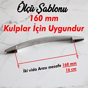 Oluk 160 Mm Krom Metal Kulp Mobilya Mutfak Çekmece Dolap Dolabı Kapak Kulpları Kulbu Kulpu 16 Cm
