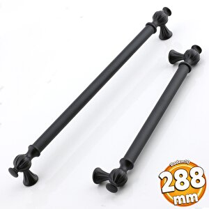 Çınar 288 Mm Siyah Mobilya Mutfak Metal Dolabı Kulp Çekmece Dolap Kapak Kulpu Kulpları Kulbu 288 Mm