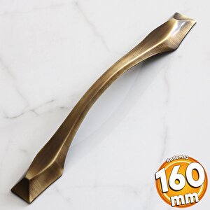 Elmas Kulp 160 Mm Eskitme Antik Sarı Metal Mobilya Mutfak Çekmece Dolap Dolabı Kulpu Kulbu Kulpları