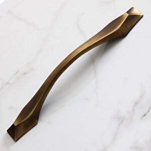 Elmas Kulp 160 Mm Eskitme Antik Sarı Metal Mobilya Mutfak Çekmece Dolap Dolabı Kulpu Kulbu Kulpları