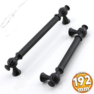 Çınar 192 Mm Siyah Mobilya Metal Kulp Mutfak Çekmece Dolap Dolabı Kapak Kulpları Kulbu Kulpu 192 Mm