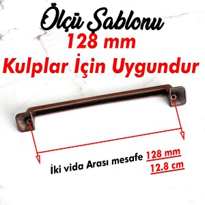 Penguen 128 Mm Antik Bakır Metal Kulp Mobilya Mutfak Çekmece Dolap Dolabı Kapak Kulpları Kulbu Kulpu