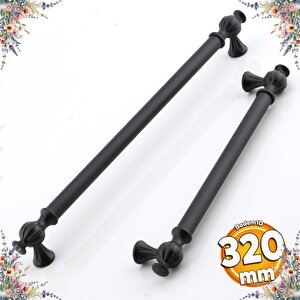 Çınar 320 Mm Siyah Mobilya Çekmece Dolap Mutfak Metal Dolabı Kulp Kapak Kulpu Kulpları Kulbu 320 Mm
