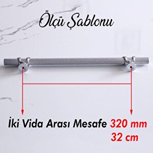 Burç Kulp 320 Mm Krom Renk Mobilya Mutfak Dolabı Çekmece Dolap Kulpları Kapak Kulpu Kulbu Metal