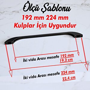 Ezgi Kulp 192 Mm Siyah Metal Mutfak Mobilya Çekmece Mutfak Dolap Dolabı Kulpları Kapak Kulbu 19.2 Cm