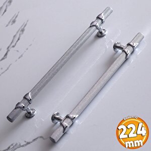 Burç Kulp 224 Mm Krom Renk Mobilya Çekmece Mutfak Dolabı Dolap Kulpları Kapak Kulbu Kulpu Metal