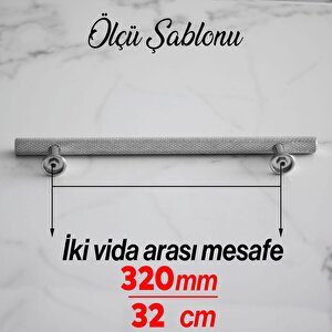 Doruk Kulp 320 Mm Krom Renk Mobilya Çekmece Mutfak Dolabı Dolap Kulpları Kapak Kulpu Kulbu Metal