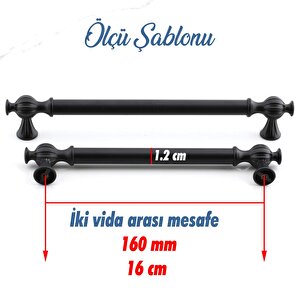 Çınar 160 Mm Siyah Metal Kulp Mutfak Mobilya Çekmece Dolap Dolabı Kapak Kulpları Kulbu Kulpu 160 Mm