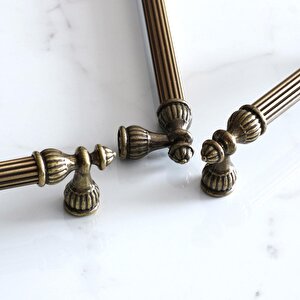 Şah 128 Mm Antik Sarı Kulp Metal Dolap Mobilya Çekmece Kapak Kulpları Mutfak Kulb Dolabı Kulpu Metal