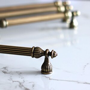 Şah 128 Mm Antik Sarı Kulp Metal Dolap Mobilya Çekmece Kapak Kulpları Mutfak Kulb Dolabı Kulpu Metal