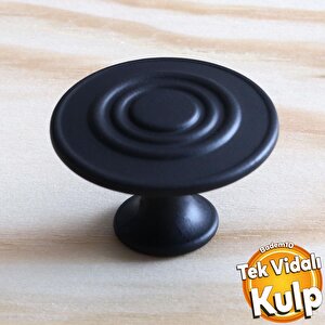 Klas Daire Kulp Düğme Mat Siyah Mobilya Dolap Mutfak Dolabı Çekmece Kulpları Kapak Kulpu Kulb Metal