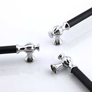 Çınar 192 Mm Krom Siyah Mobilya Kulpu Metal Çekmece Mutfak Dolap Dolabı Kapak Kulpları Kulbu 192 Mm